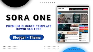 Sora One Responsive Blogger Template Download free