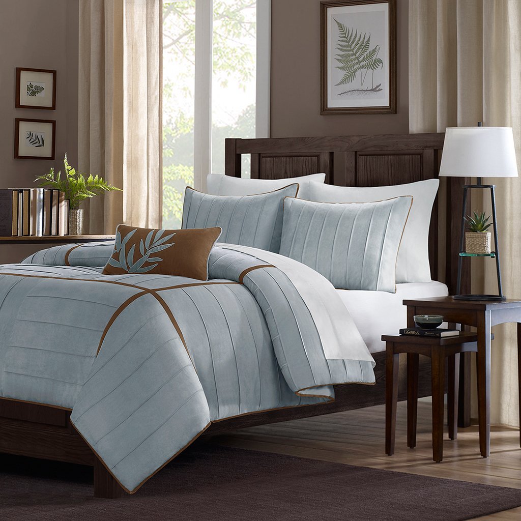 Light Blue and Brown Bedding & Comforter Sets