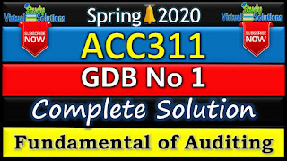 ACC311 GDB 1 Solution 2020 | Spring 2020