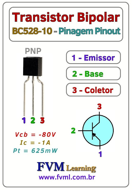 Pinagem-Pinout-transistor-PNP-BC528-10-Características-Substituição-fvml