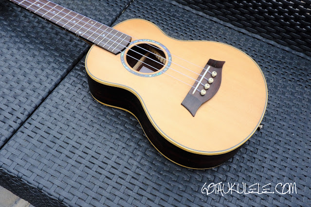 Noah Rosewood Spruce Tenor Ukulele body