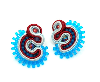 kolczyki sutasz soutache earrings