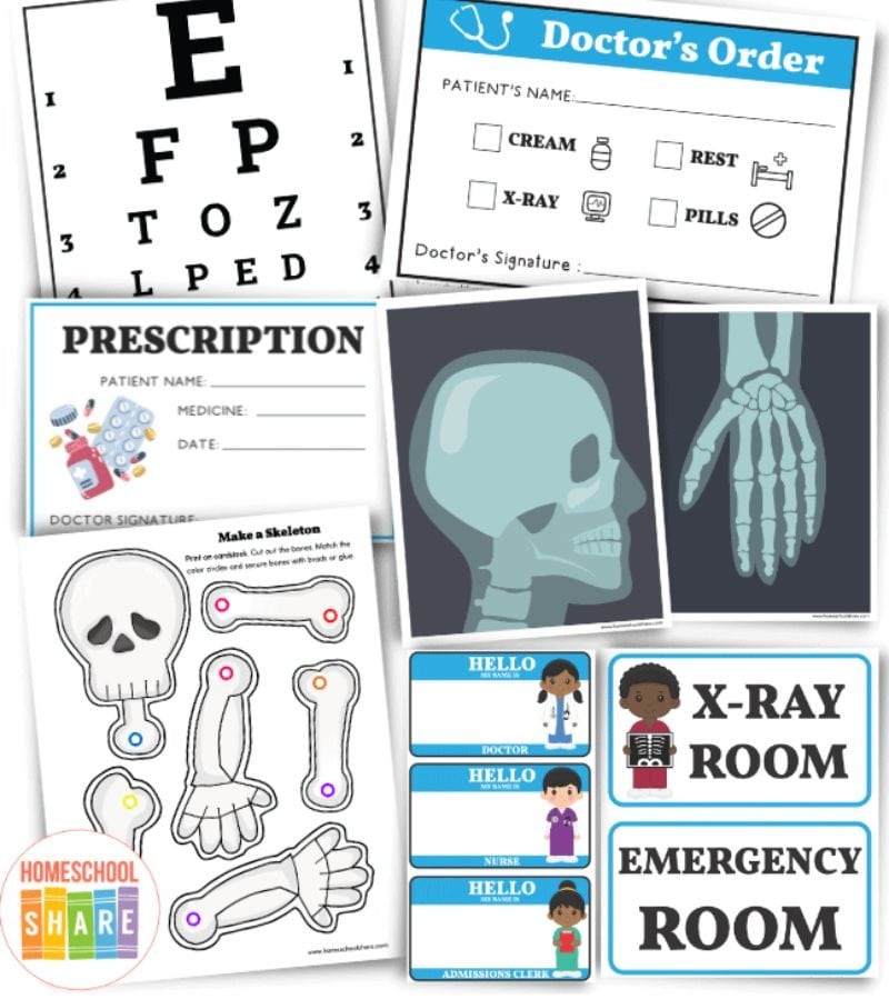 free printable hospital dramatic play resources