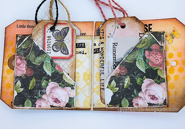 Layers of ink - Folded Tag Book Tutorial by Anna-Karin Evaldsson.