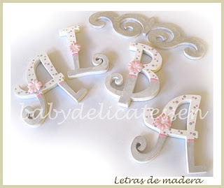 letras de madera infantiles para pared Alba babydelicatessen