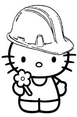 hello kitty head coloring pages