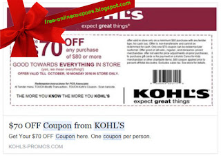 Free Printable Kohl's Coupons