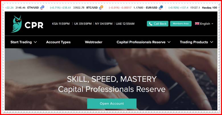 [Мошеннический брокер] cp-r.net – Отзывы, развод? Компания Capital Professionals Reserve мошенники!