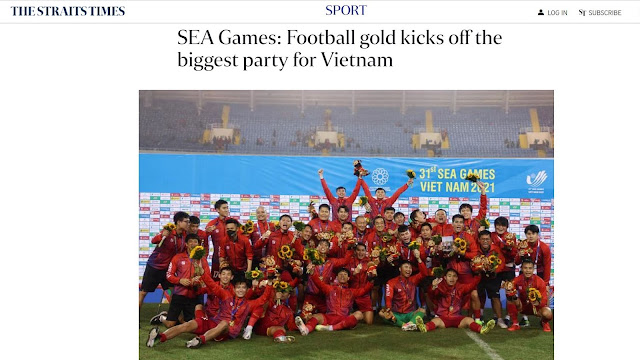 The Straits Times đưa tin về SEA Games 31 tại Việt Nam. Ảnh: The Straits Times