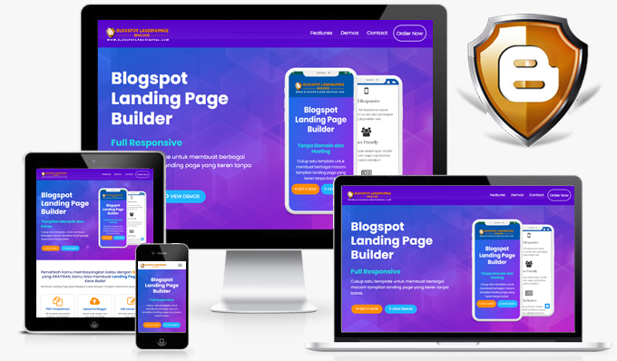 landing page blogspot