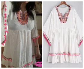 vestido playero borlas zaful