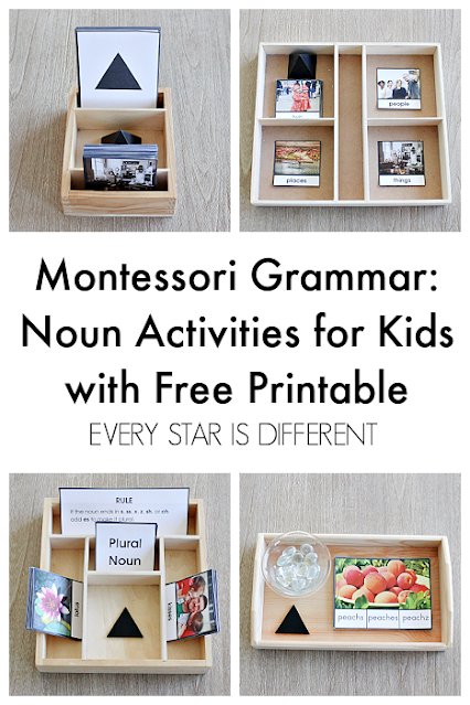 Montessori Grammar: Noun Activities for Kids with Free Printable