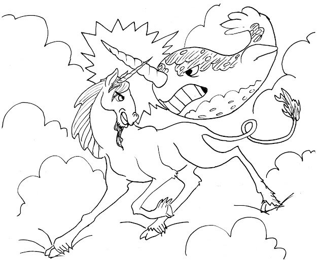   Unicorn Vs Narwhal  Cartoon Baby Narwhal Coloring Page