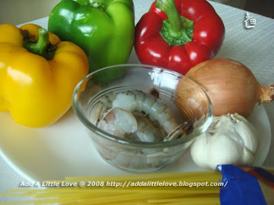 Shrimp and Pepper Spaghetti