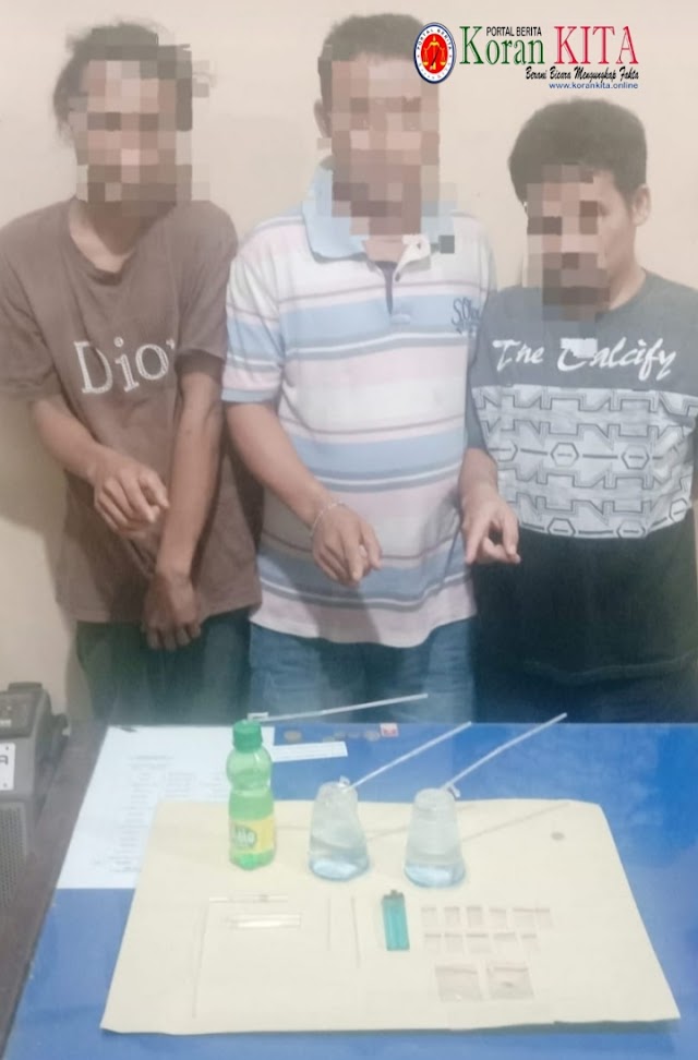 Polres Tanjungbalai Grebek Kampung Narkoba (GKN) Tiga Orang Diamankan 