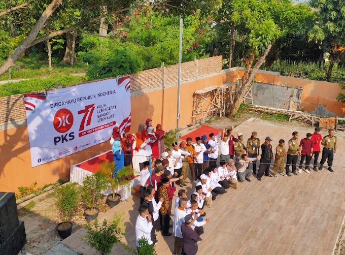 PKS Kota Serang Gelar Upacara Bendera Peringati HUT RI ke-77