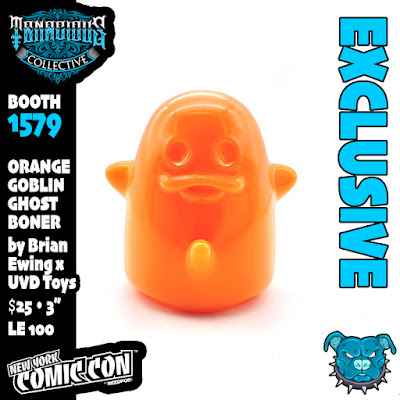 New York Comic Con 2021 Exclusive Ghost Boner Orange Goblin Edition Vinyl Figure by Brian Ewing x UVD Toys x Tenacious Toys