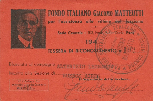 Fondo Italiano Giacomo Matteotti Buenos Aires