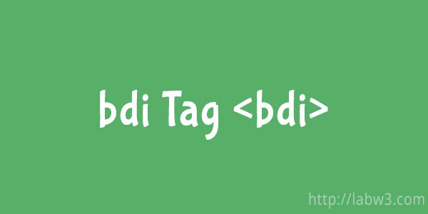 bdi tags. Bi Directional Isolated Element Tag.