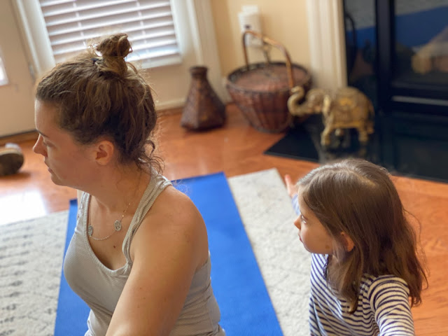 working out with my daughter