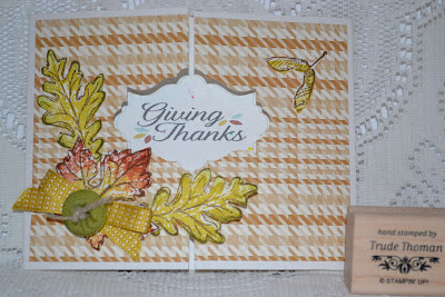 http://stampwithtrude.blogspot.com Stampin' Up! greeting card by Trude Thoman Gently Falling stamp set