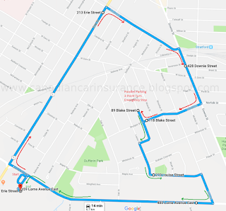  Stratford G2 (G1 exit) Test Route 3 Map Via Google Maps