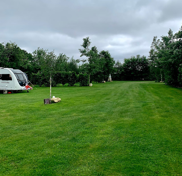 campsite with caravan, Twigworth, Gloucester