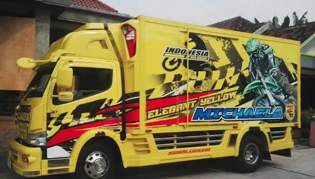 truk modif jawa Canter  YELLOW