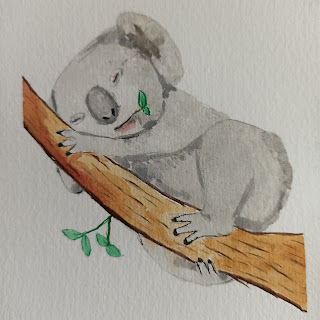 Koala with Watercolor