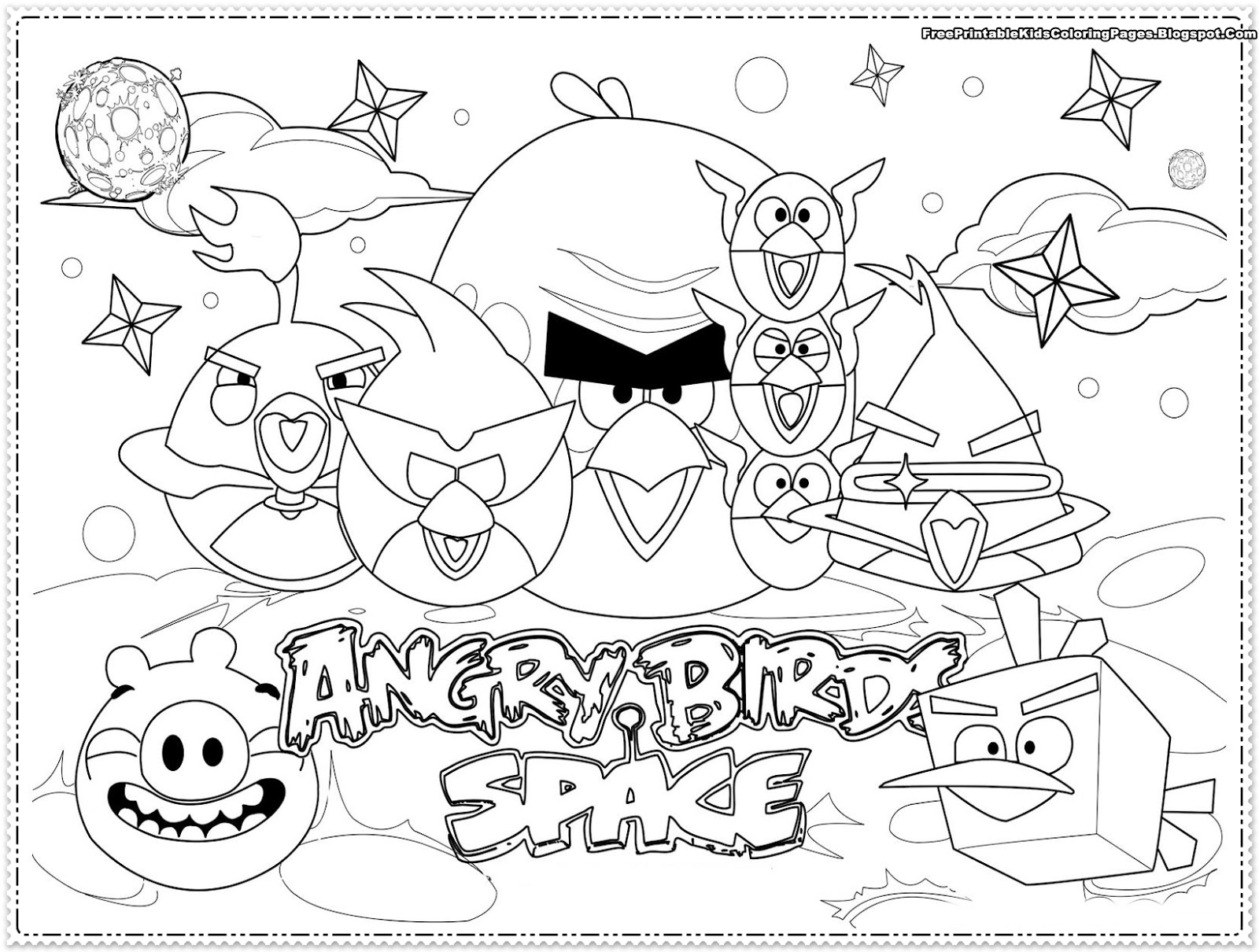 Angry Birds kids Coloring Pages - Free Printable Kids  