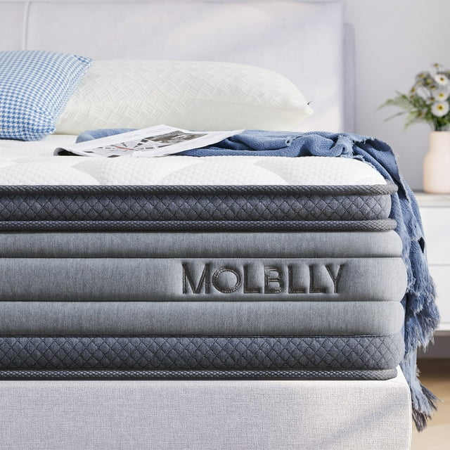 Molbly's 12-inch Hybrid Gel Memory Foam Innerspring Mattresses