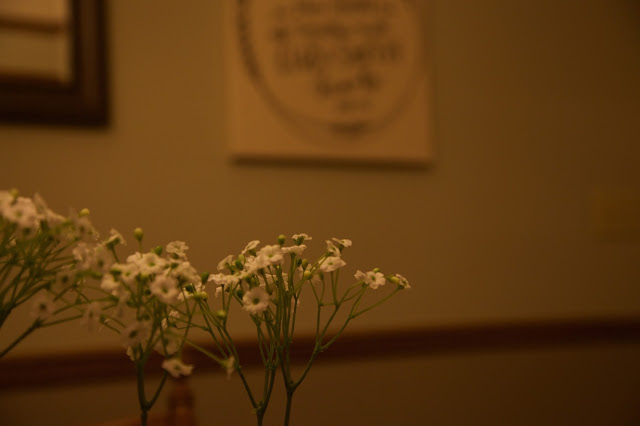 rustic dining, baby's breath 