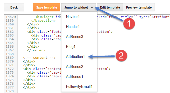 blogger blogspot attribution widget