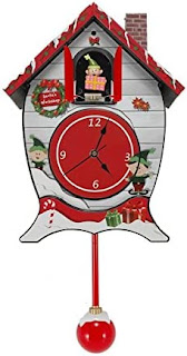 Santa's North Pole Workshop Cuckoo Carol Sound Clock