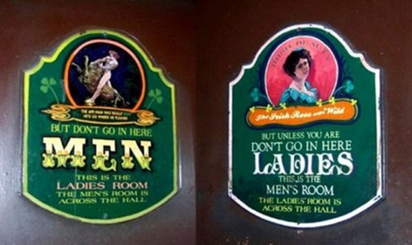 20 Creative Toilet Signs, interesting toilet signs, strange bathroom signs, funny toilet signs, bathroom signs