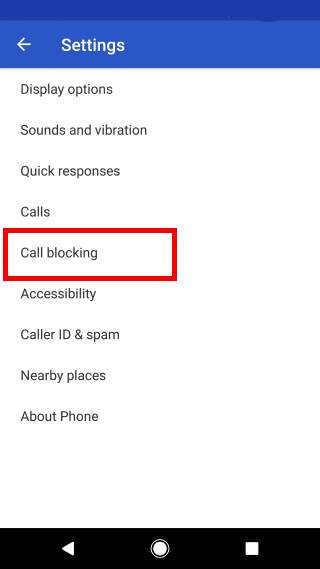 Call blocking