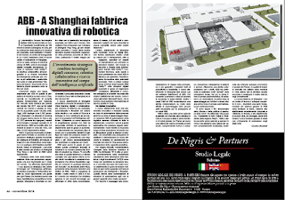 NOVEMBRE 2018 PAG. 46 - ABB - A Shanghai fabbrica innovativa di robotica