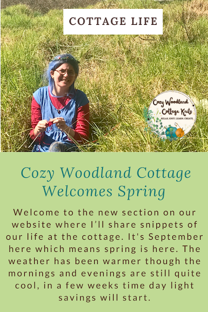 Picture of welcome spring at cozy woodland cottage