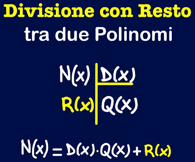 Divisione con resto tra due polinomi immagine