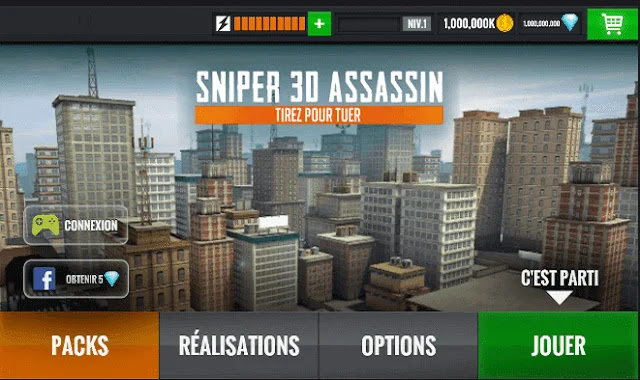 تحميل لعبة Sniper 3D Assassin مهكرة للاندرويد