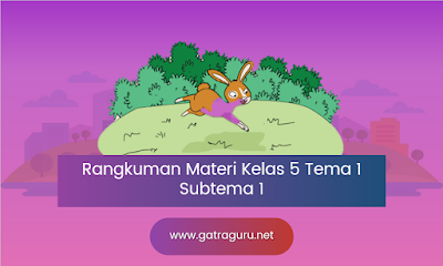 Rangkuman Materi Kelas 5 Tema 1 Subtema 1