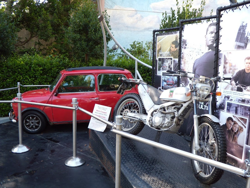 Mini Cooper and Motorbike from The Bourne movies