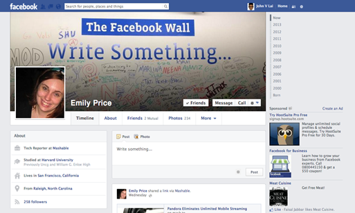 Facebook introduced a new look with new options
