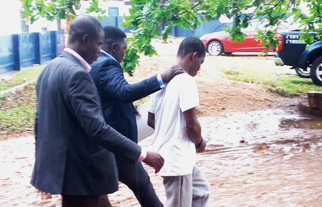 Daniel Asiedu, the accused being led out of court