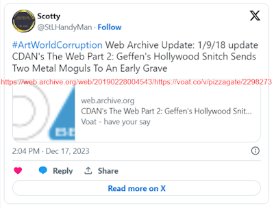 CDAN's The Web Part 2: Geffen's Hollywood Snitch Sends Two Metal Moguls To An Early Grave https://web.archive.org/web/20190228004543/https://voat.co/v/pizzagate/2298273