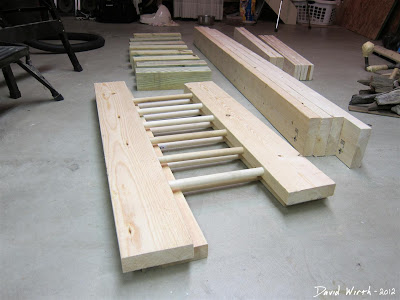 Wood Bed Headboard with Dowels Make