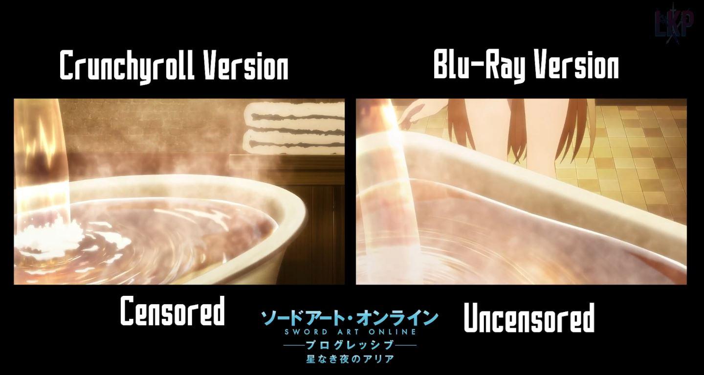 La escena del baño de Asune en Sword Art Online: Progressive fue censurada en Crunchyroll