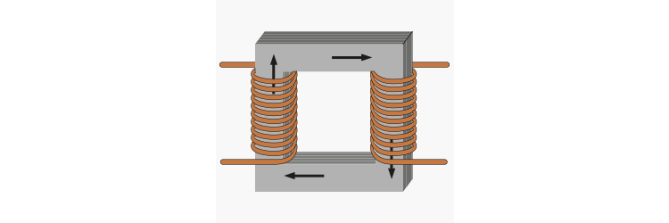 Trasformatore con nucleo ferromagnetico