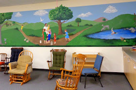 mural in the infant nursery