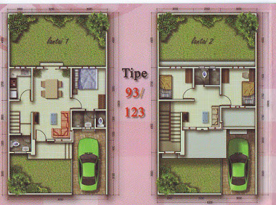 Gambar Denah Rumah Type 93/123